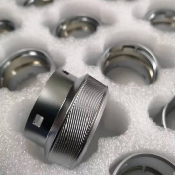 Brass CNC Turning Knob in satin Chrome finish