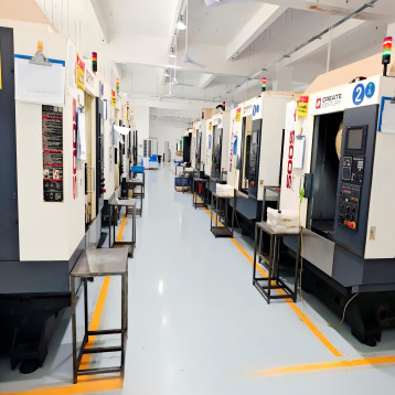 CNC milling machine workshop
